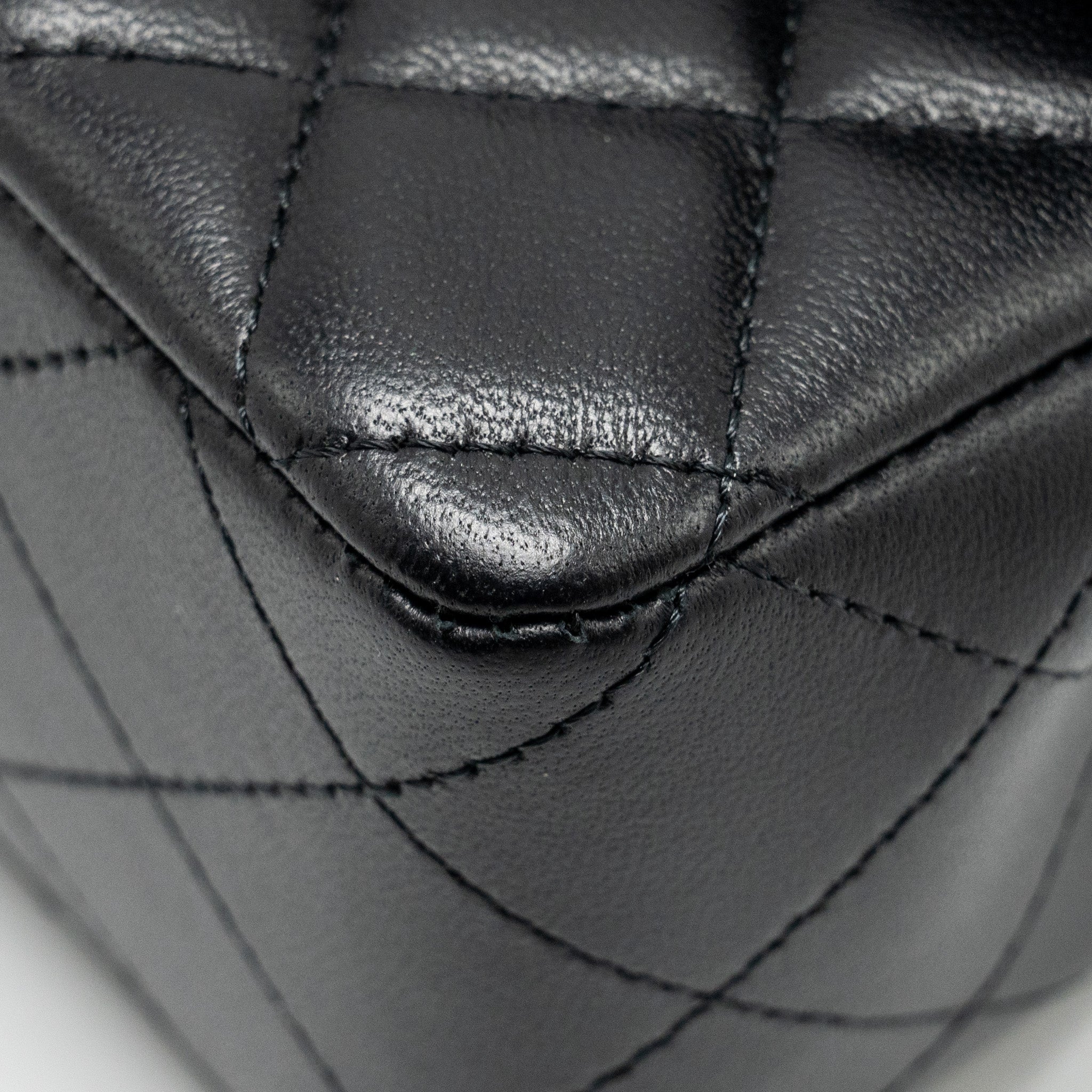CHANEL MINI RECTANGULAR FLAP BAG LAMBSKIN BLACK LGHW (MICROCHIP)