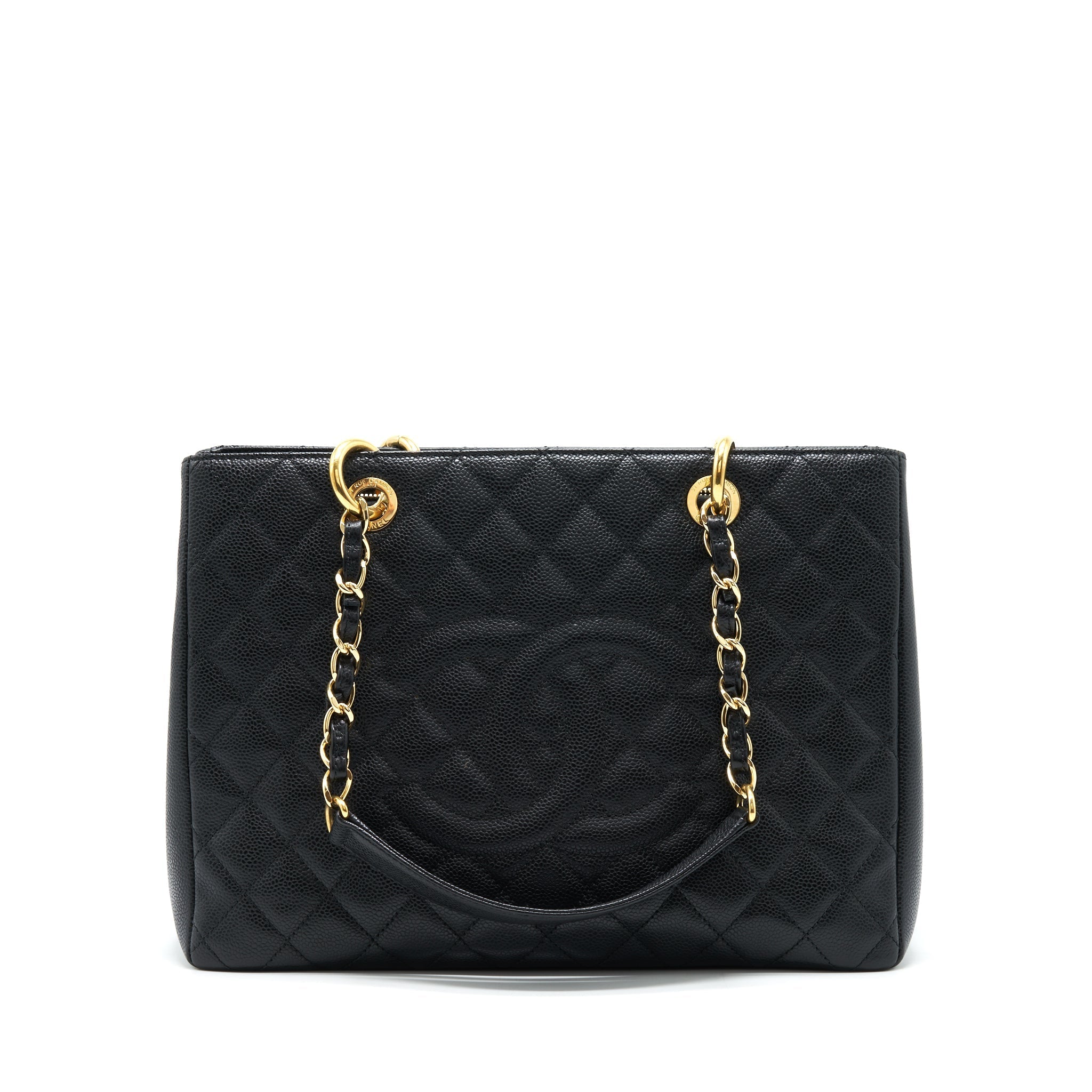 CHANEL GRAND SHOPPING TOTE BAG CAVIAR BLACK GHW