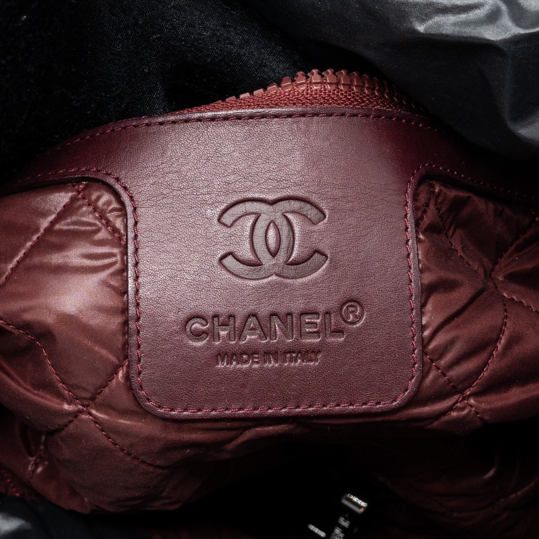 CHANEL SMALL PUFFY DOWN TOTE BAG NYLON BLACK SHW