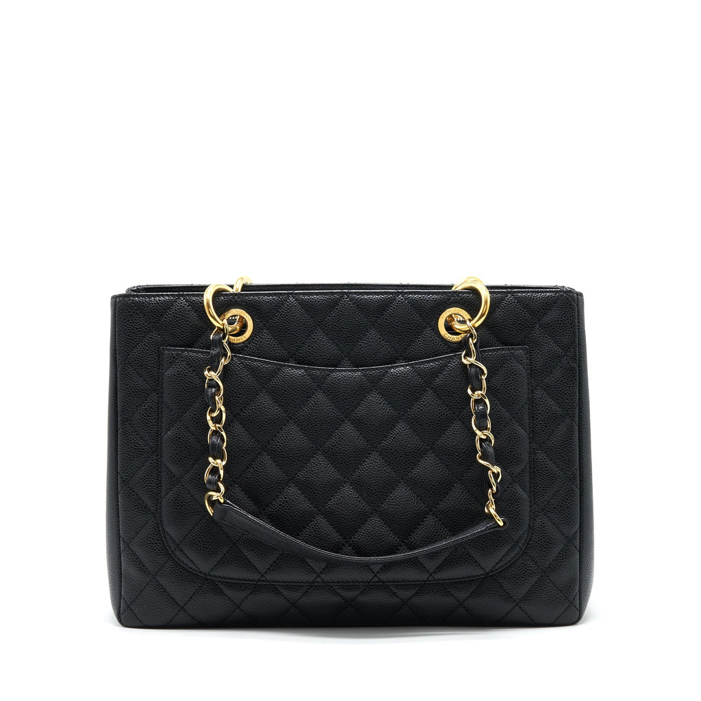 CHANEL GRAND SHOPPING TOTE BAG CAVIAR BLACK GHW