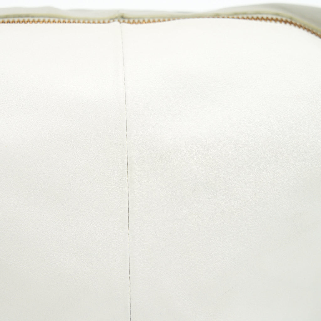 BOTTEGA VENETA DOUBLE KNOT LEATHER SHOULDER BAG WHITE
