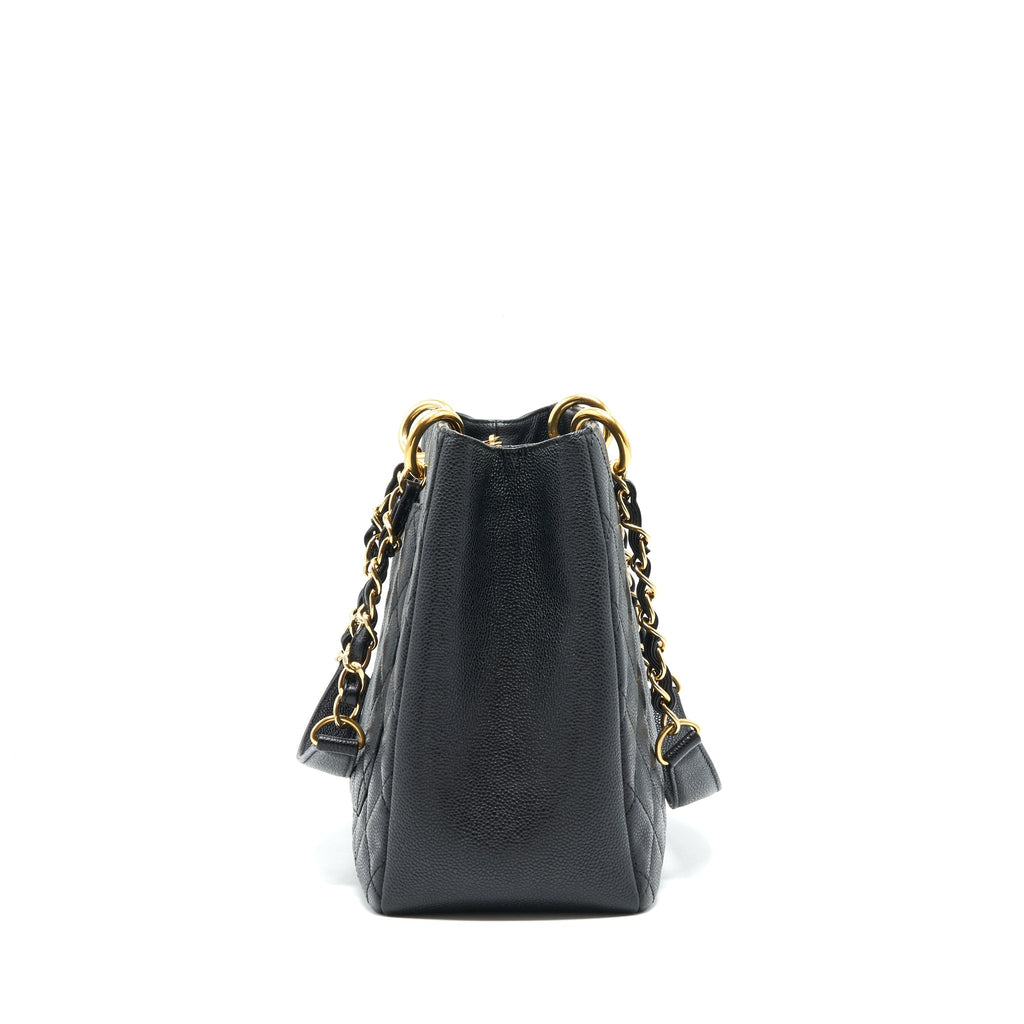 CHANEL GRAND SHOPPING TOTE BAG CAVIAR BLACK GHW