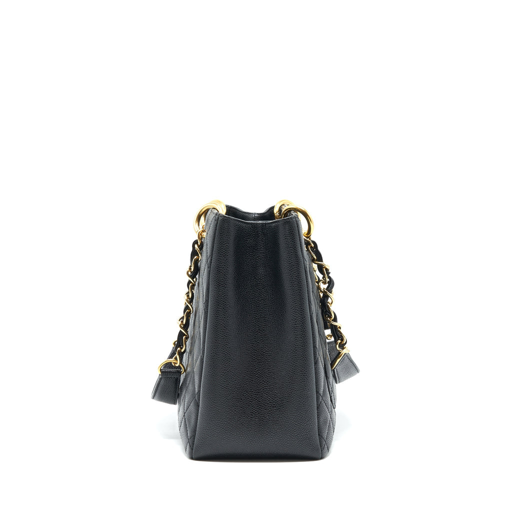 CHANEL GRAND SHOPPING TOTE BAG CAVIAR BLACK GHW