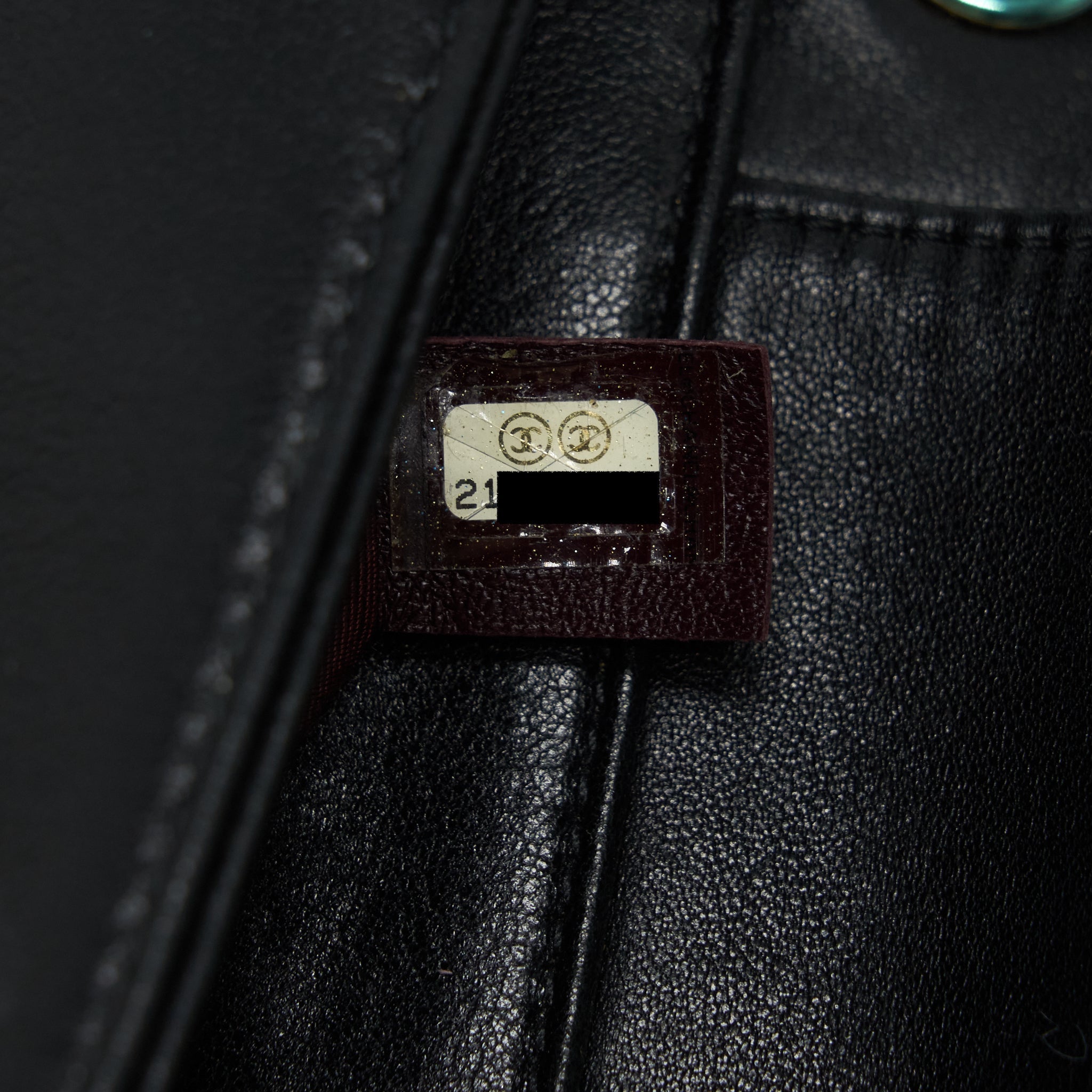 CHANEL CC LOGO FLAP BAG LAMBSKIN BLACK GHW