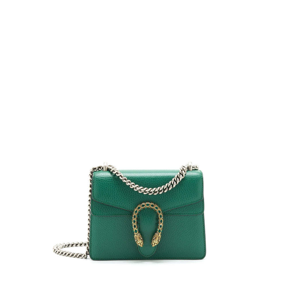 GUCCI MINI DIONYSUS BAG GREEN MULTI COLOUR HARDWARE