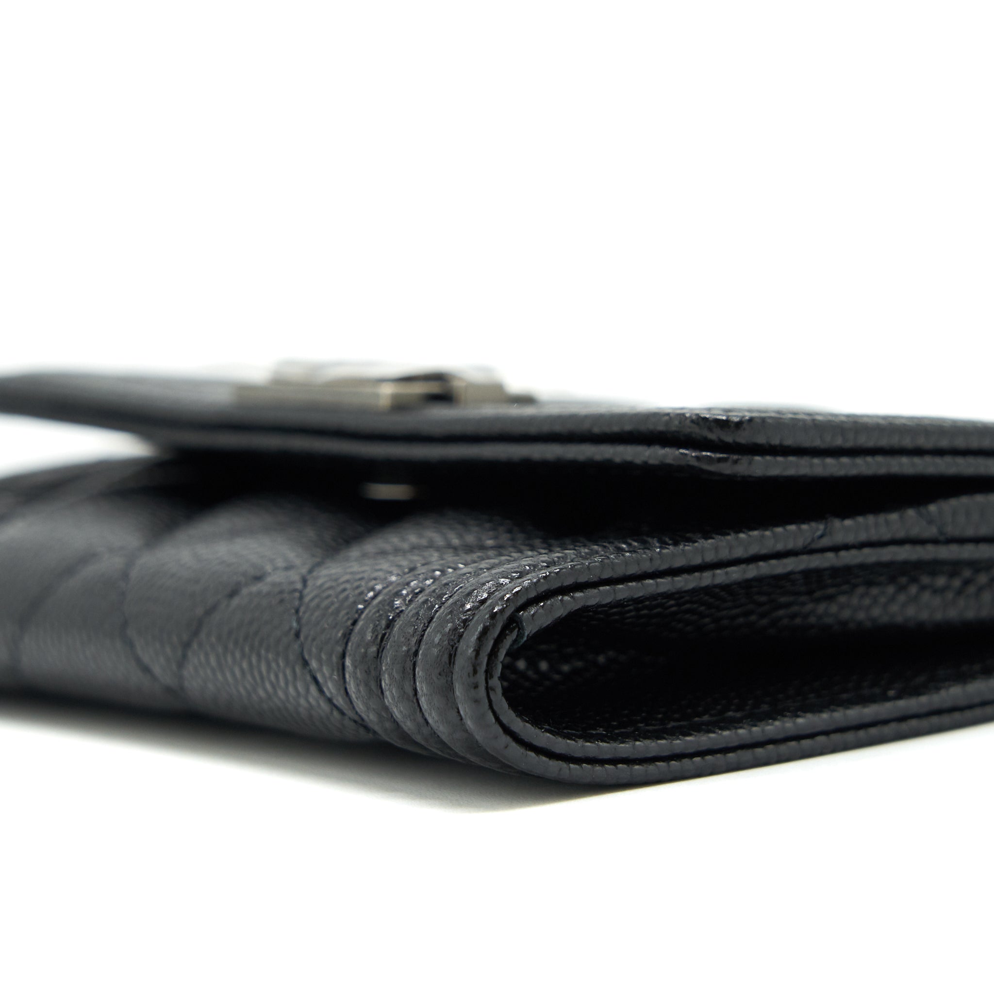 CHANEL BOY CARDHOLDER CAVIAR BLACK RUTHENIUM SHW