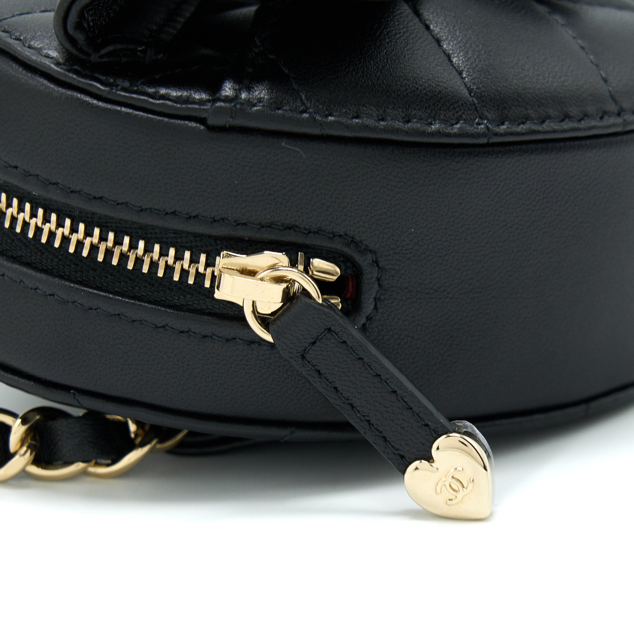 CHANEL 22S HEART BELT BAG LAMBSKIN BLACK LGHW