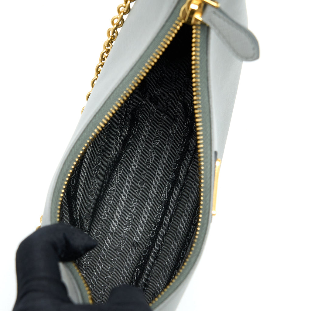 PRADA RE-EDITION 2005 SAFFIANO GREY GHW