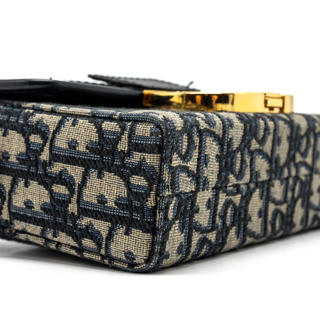 DIOR 30 MONTAIGNE BOX BLUE OBLIQUE JACQUARD GHW
