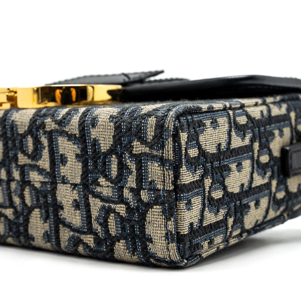 DIOR 30 MONTAIGNE BOX BLUE OBLIQUE JACQUARD GHW
