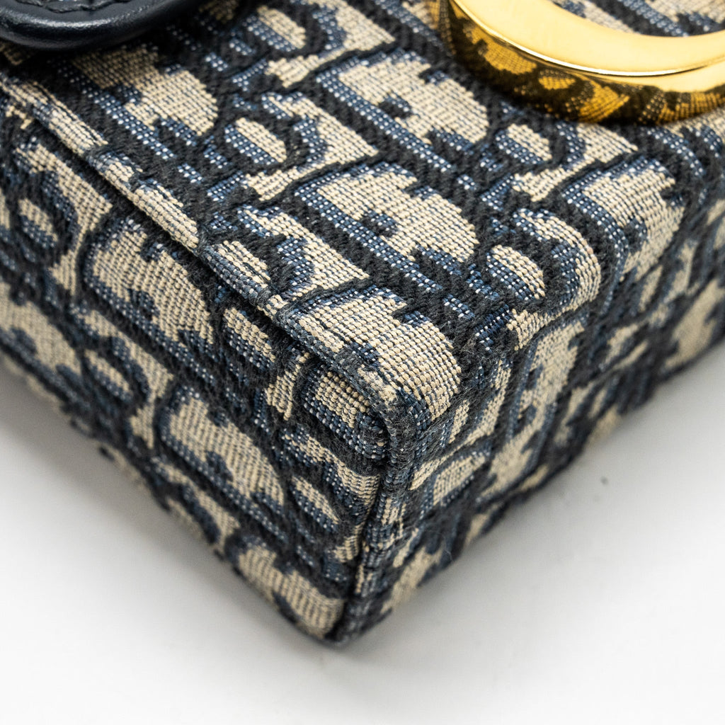 DIOR 30 MONTAIGNE BOX BLUE OBLIQUE JACQUARD GHW