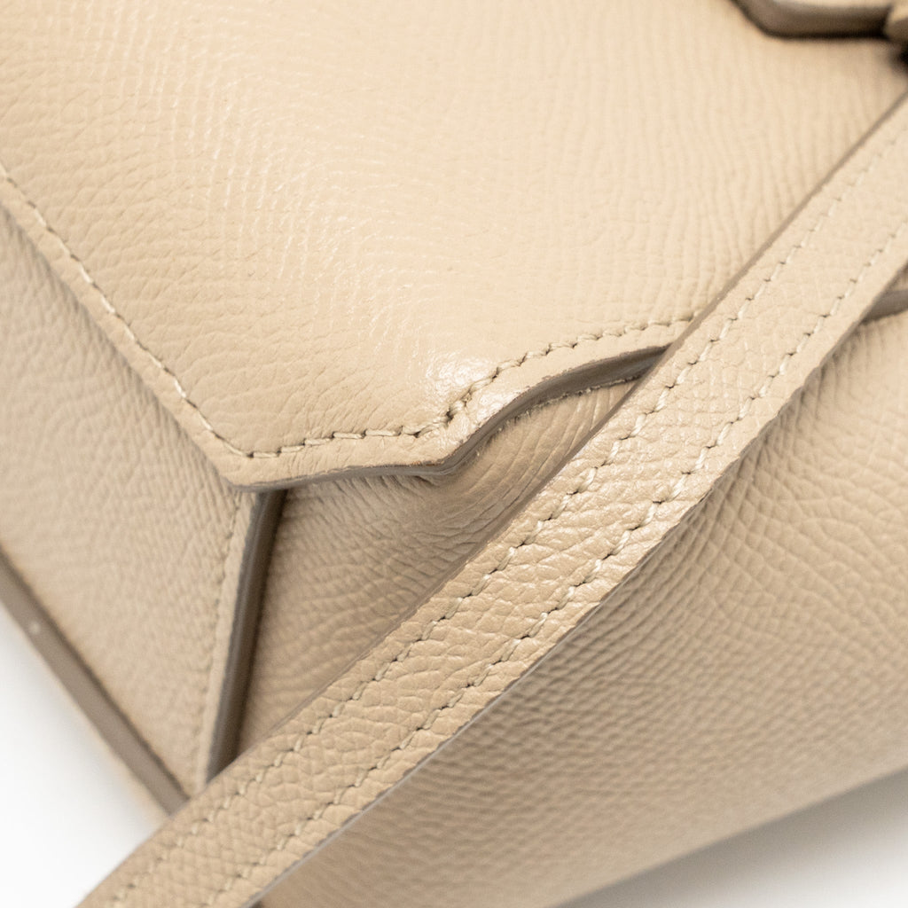 CELINE PICO BELT BAG GRAINED CALFSKIN BEIGE GHW