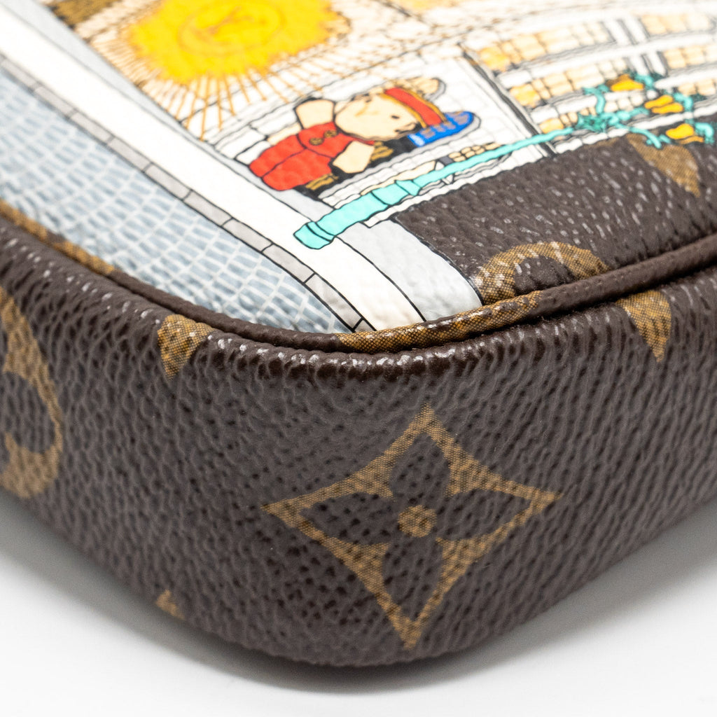 LOUIS VUITTON MINI POCHETTE HOLIDAY LIMITED PRINT MONOGRAM CANVAS GHW