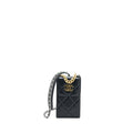 CHANEL 19 PHONE POUCH WITH CHAIN LAMBSKIN BLACK MULTICOLOUR HARDWARE