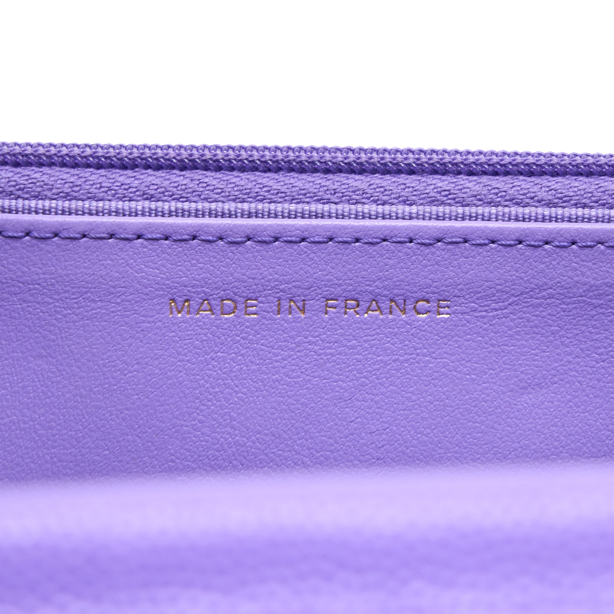 CHANEL CLASSIC WALLET ON CHAIN CAVIAR PURPLE LGHW