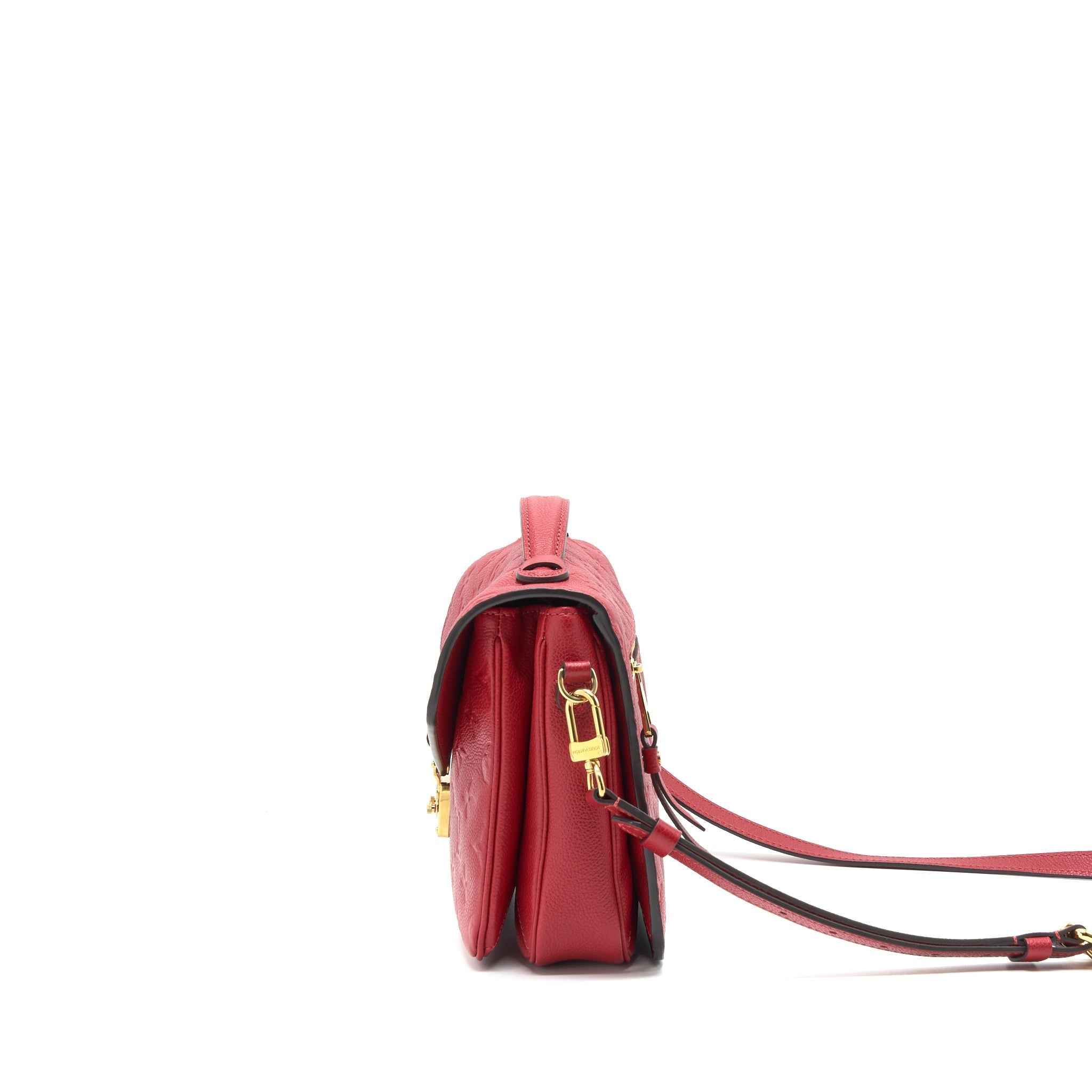LOUIS VUITTON POCHETTE METIS LEATHER BAG RED