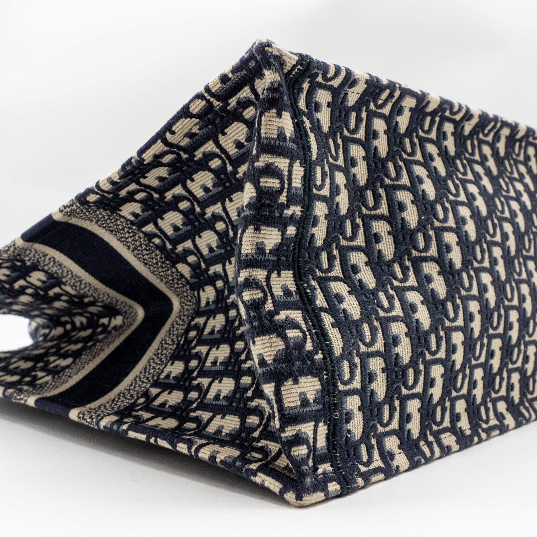 DIOR LARGE BOOK TOTE DIOR OBLIQUE CANVAS BLUE