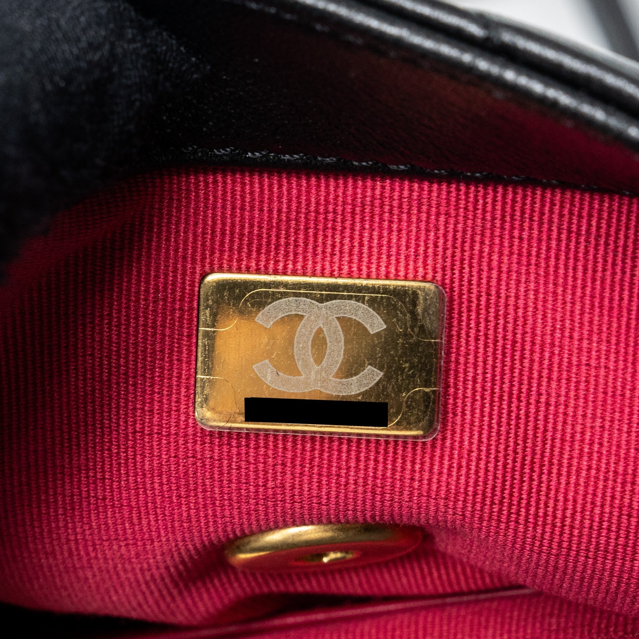 CHANEL 23S COCO LOVE FLAP BAG LAMBSKIN BLACK BRUSHED GHW (MICROCHIP)