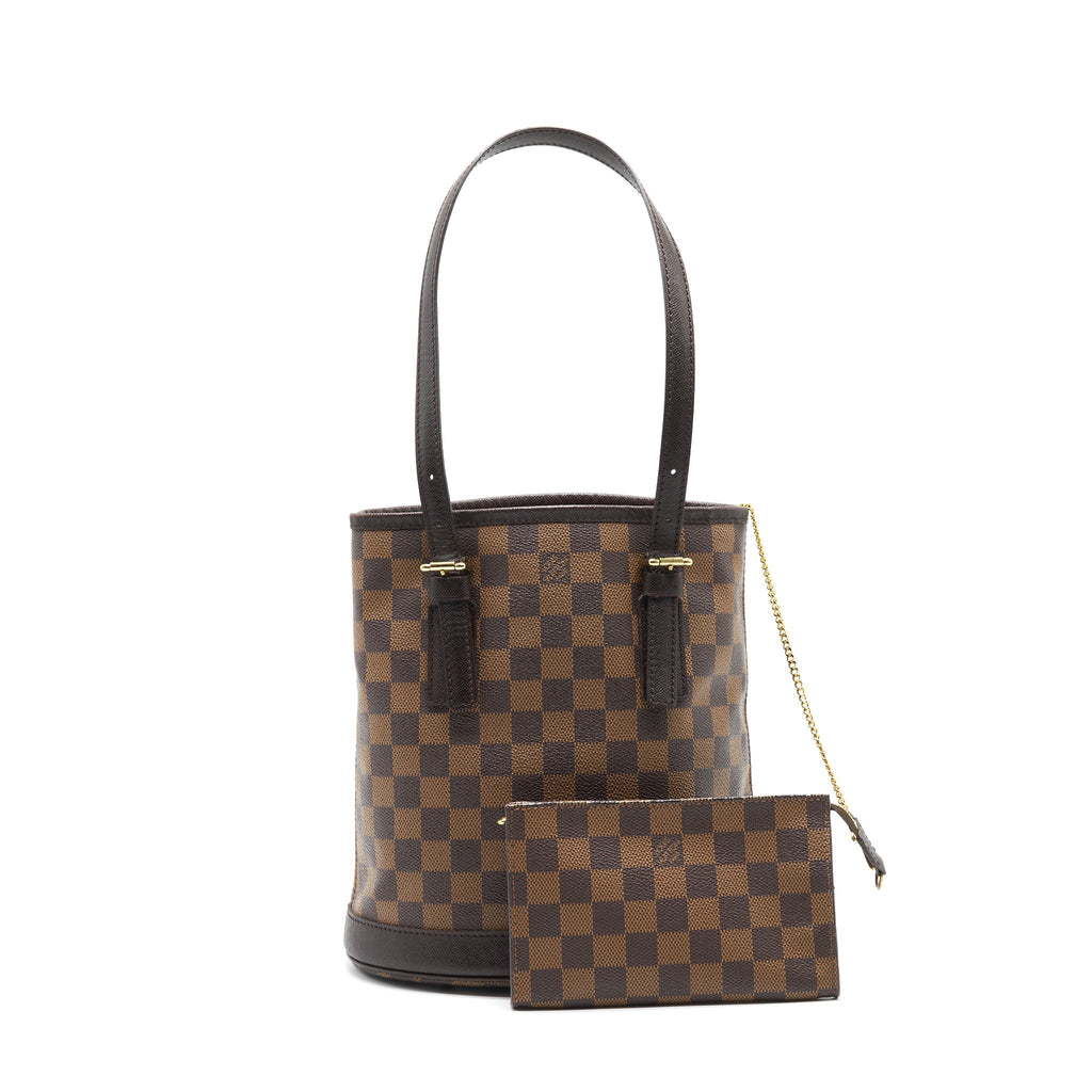 LOUIS VUITTON MARAIS DAMIER EBENE PETIT BUCKET BAG