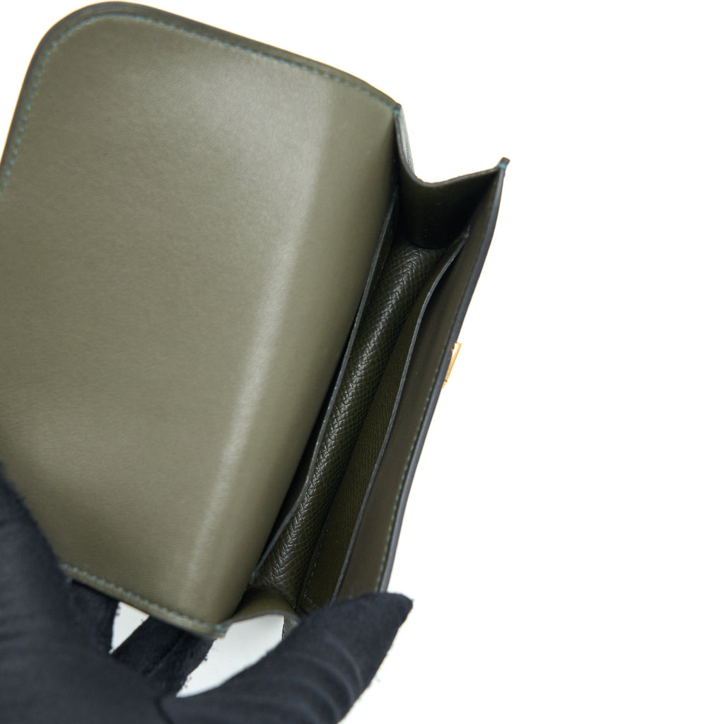 HERMES CONSTANCE SLIM EPSOM VERT DE GRIS GHW