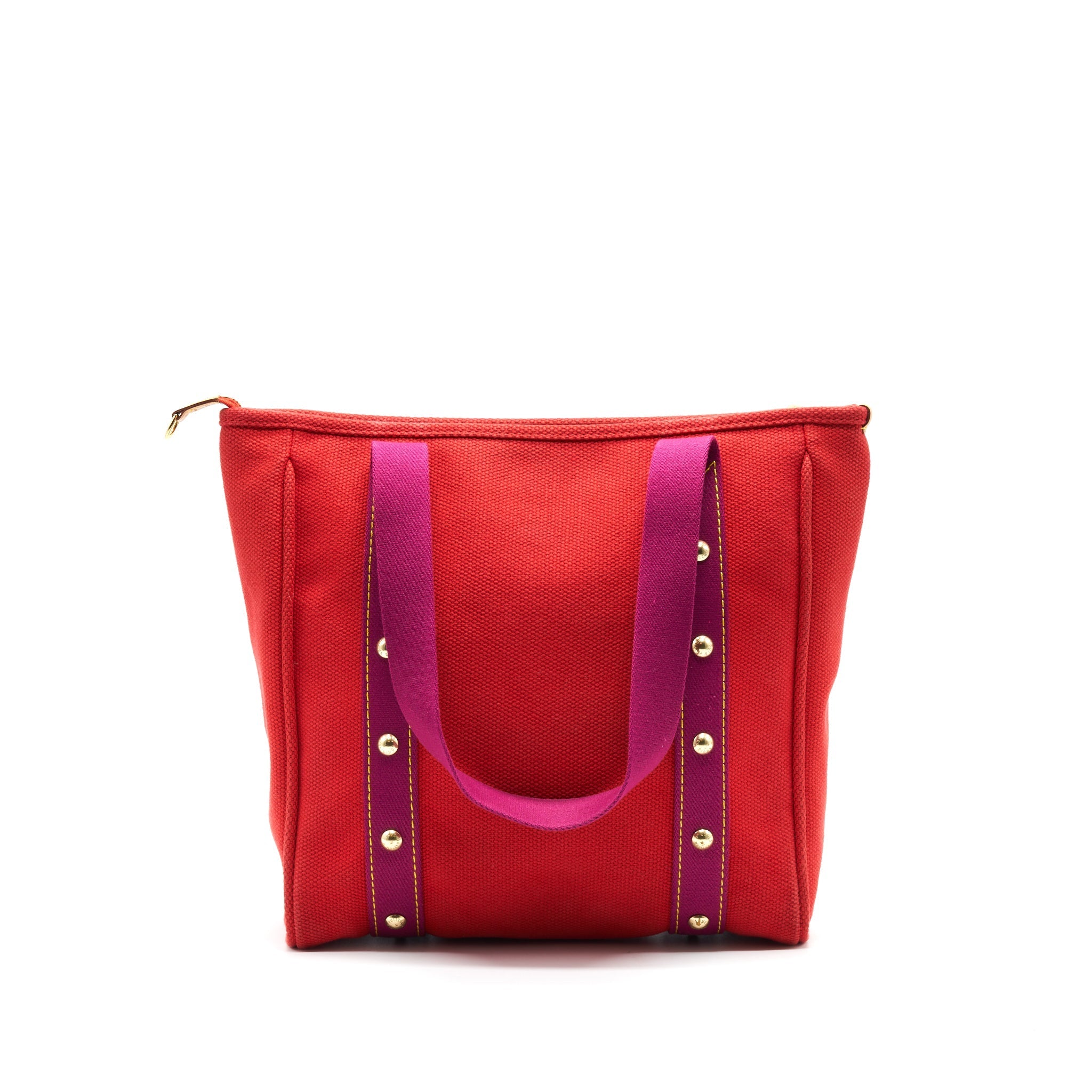 LOUIS VUITTON CANVAS TOTE BAG IN RED