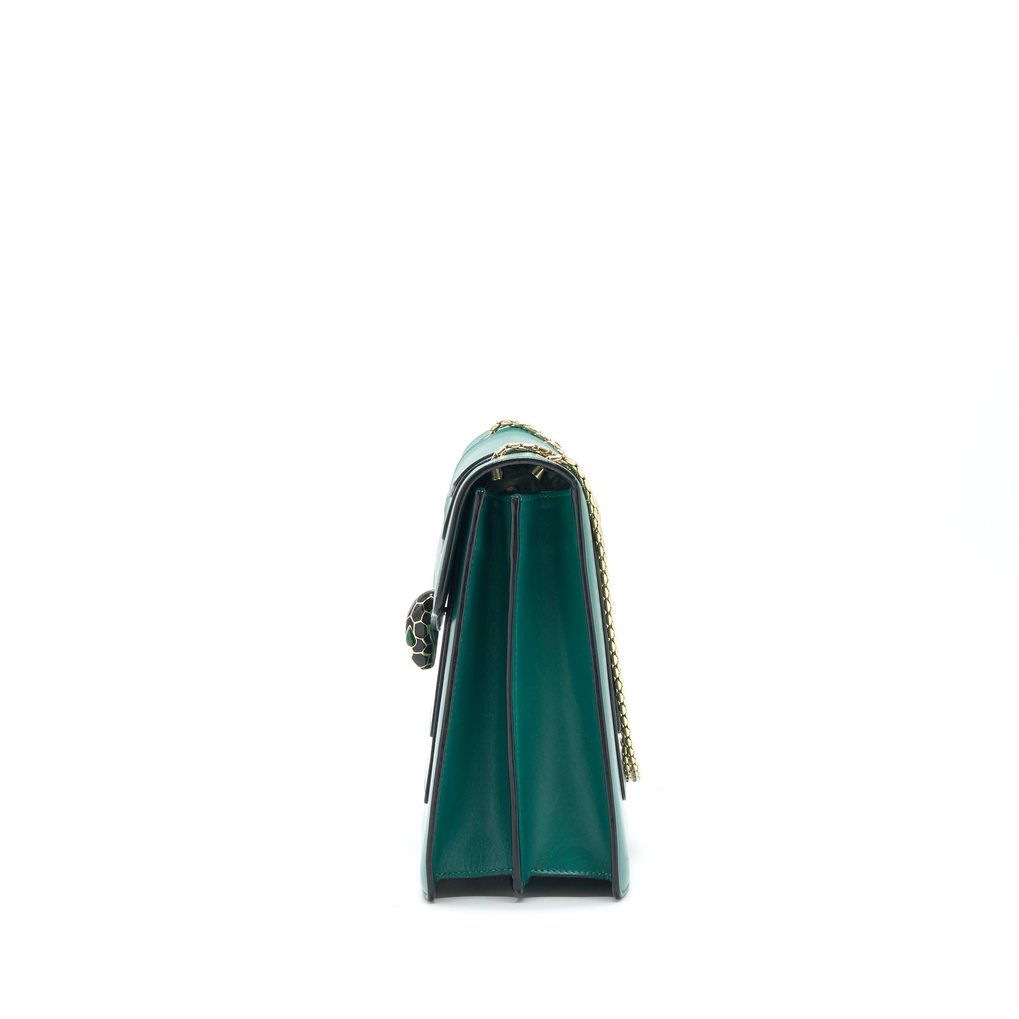 BVLGARI SERPENTI FLAP SHOULDER BAG GREEN