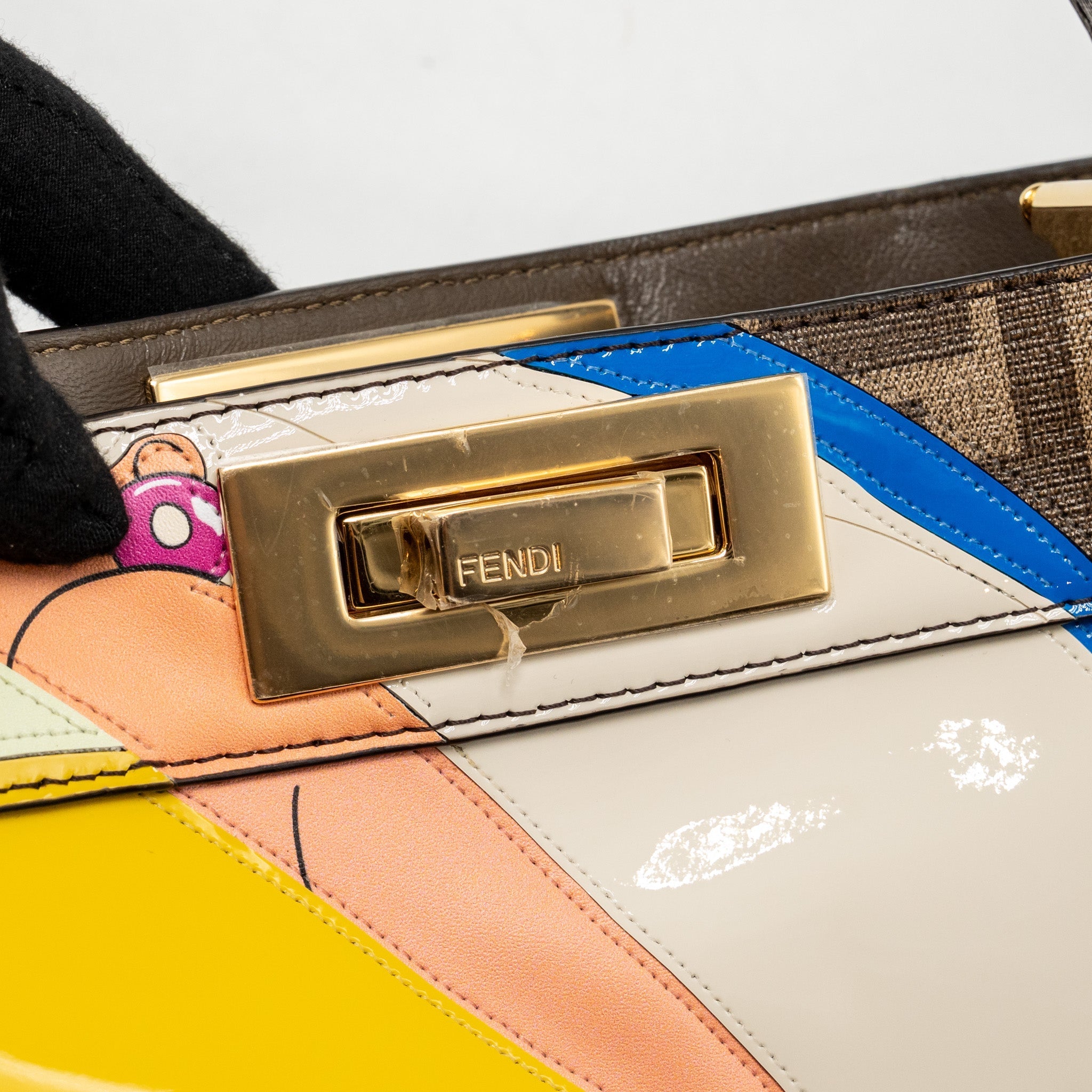 FENDI PEEKABOO ISEEU ANTONIO LOPEZ ZUCCA COATED CANVAS MULTICOLOUR GHW