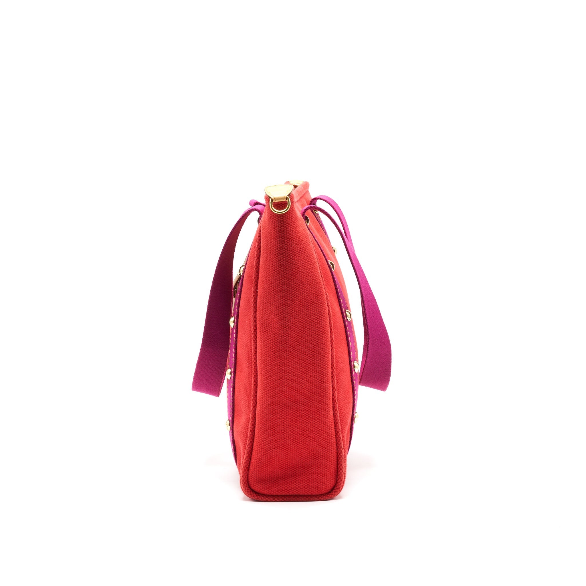 LOUIS VUITTON CANVAS TOTE BAG IN RED
