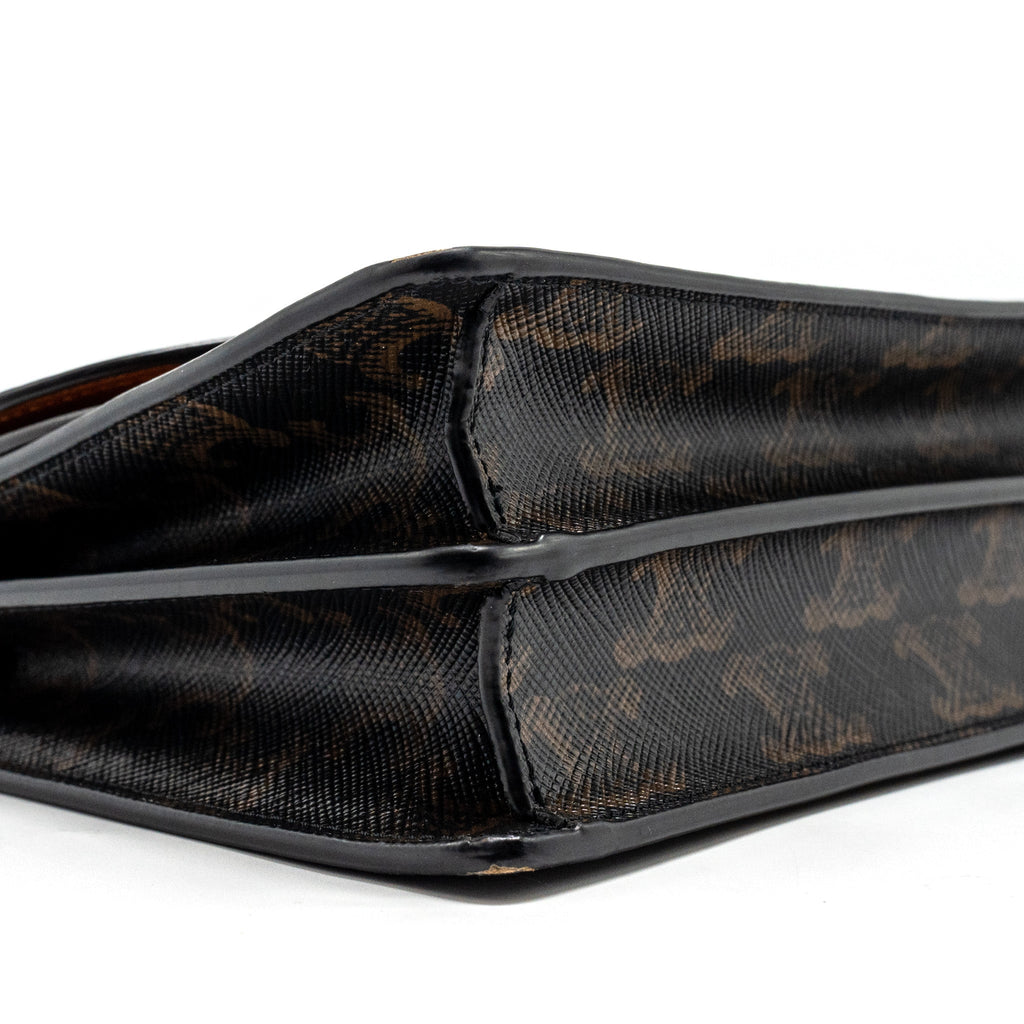 CELINE WALLET ON STRAP TRIOMPHE CANVAS/SMOOTH LAMBSKIN TAN GHW
