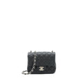 CHANEL MINI SQUARE FLAP BAG CAVIAR BLACK SHW