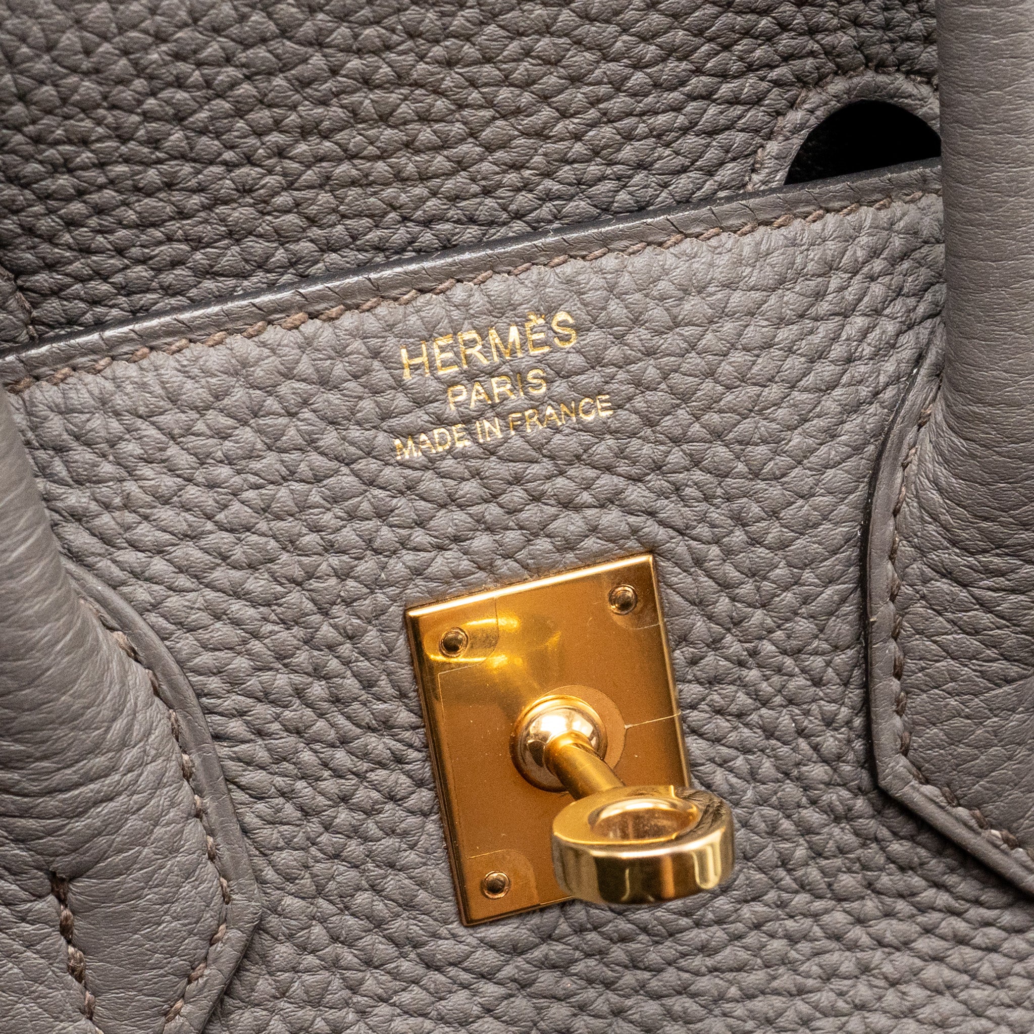 HERMES BIRKIN 25 TOGO GRIS ETAIN RGHW