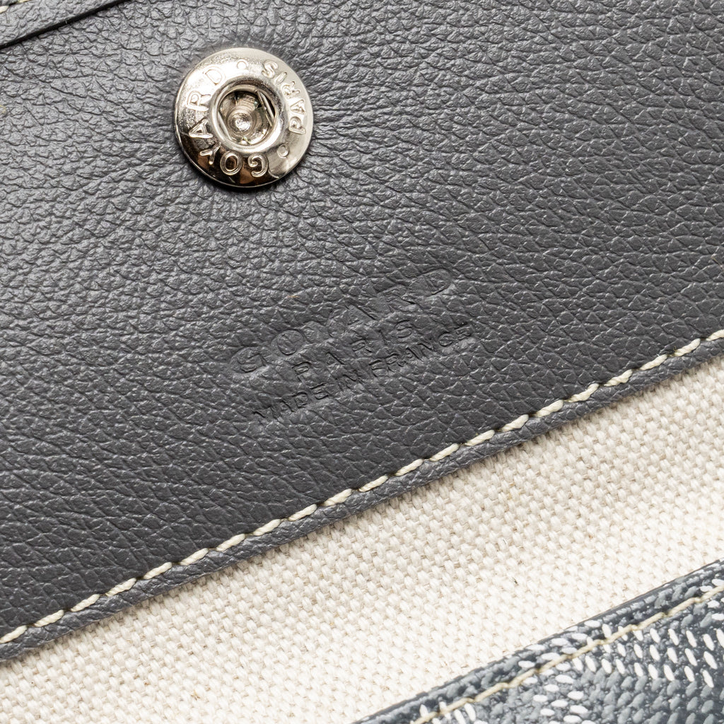 GOYARD SAINT LOUIS PM TOTE GOYARDINE CANVAS / CALFSKIN GREY
