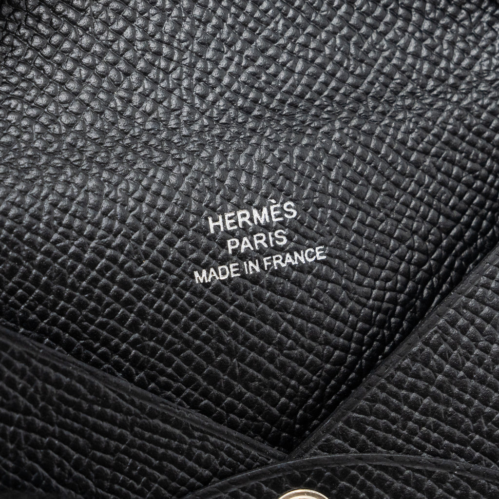 HERMES CALVI CARD HOLDER EPSOM BLACK SHW