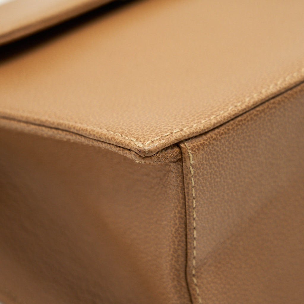 CHANEL VINTAGE BAG IN BROWN GHW