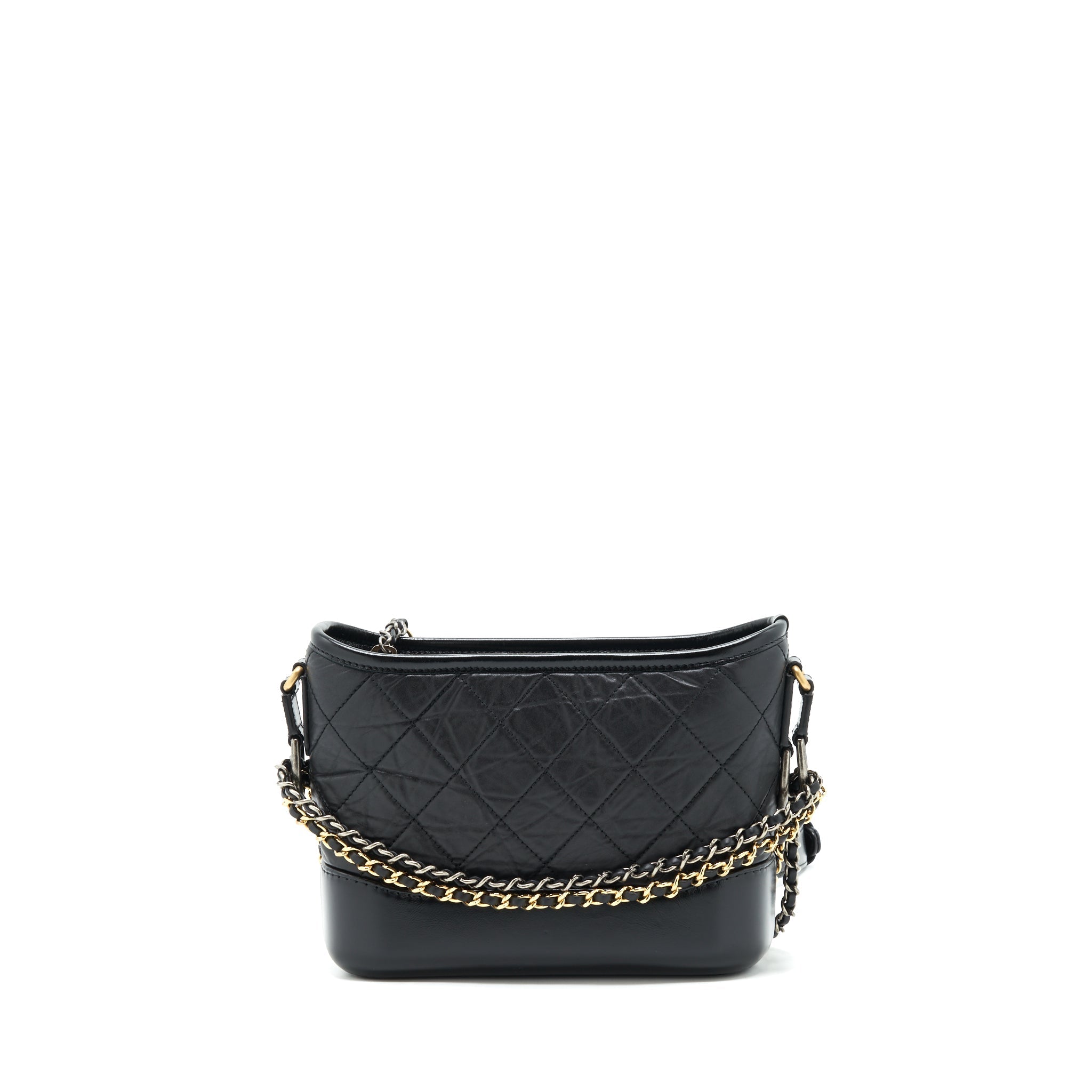 CHANEL SMALL HOBO GABRIELLE CALFSKIN BLACK GHW