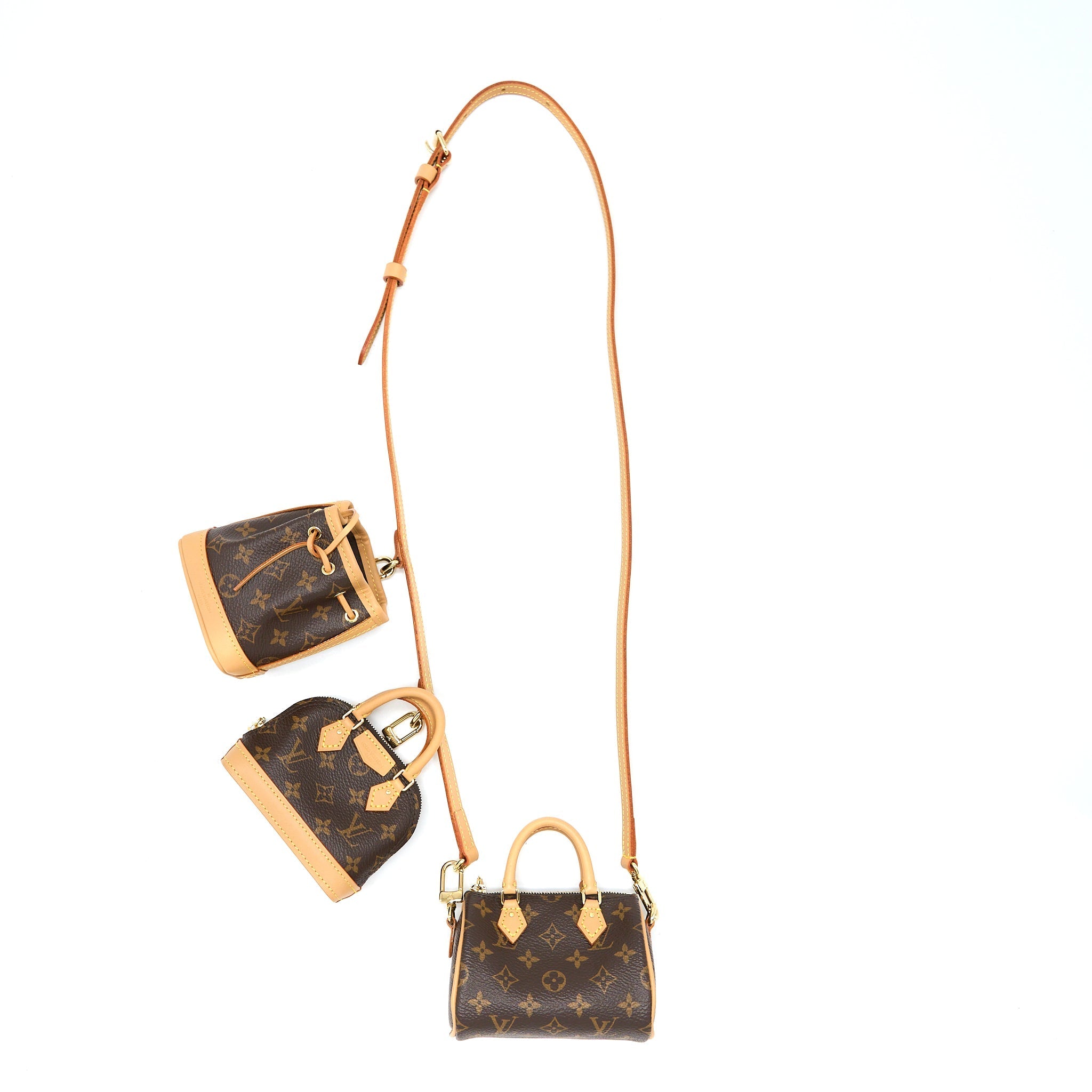 LOUIS VUITTON TRIO MINI ICONES MONOGRAM CANVAS GHW