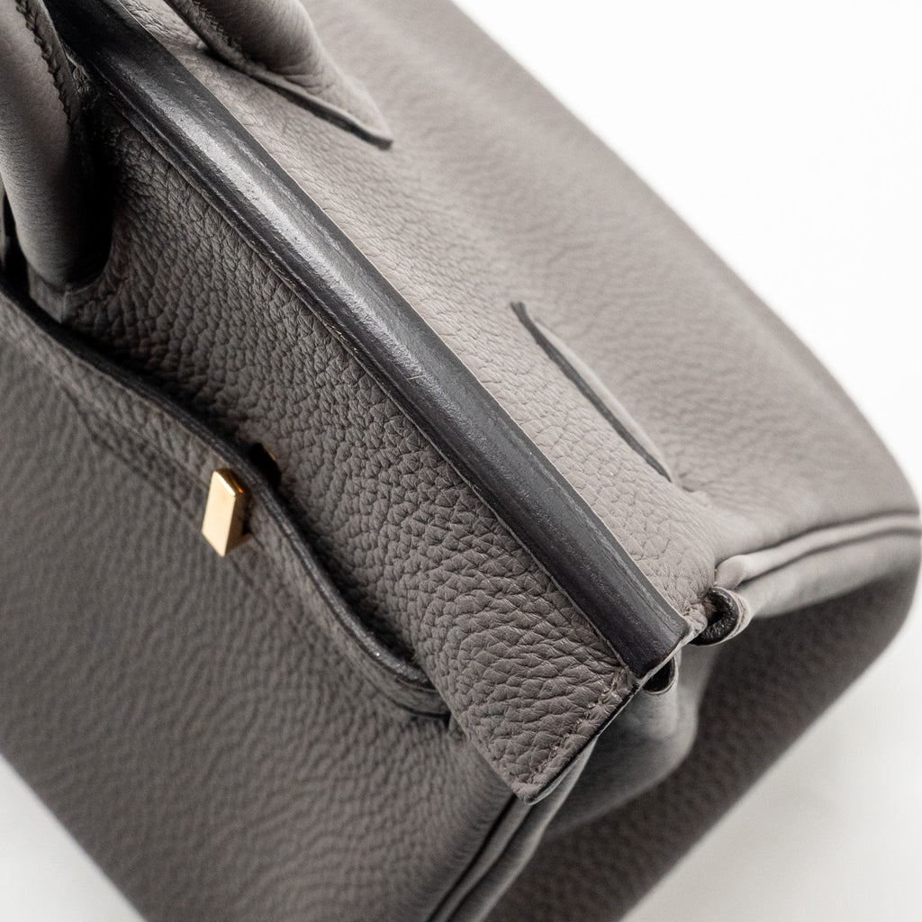 HERMES BIRKIN 25 TOGO GRIS ETAIN RGHW