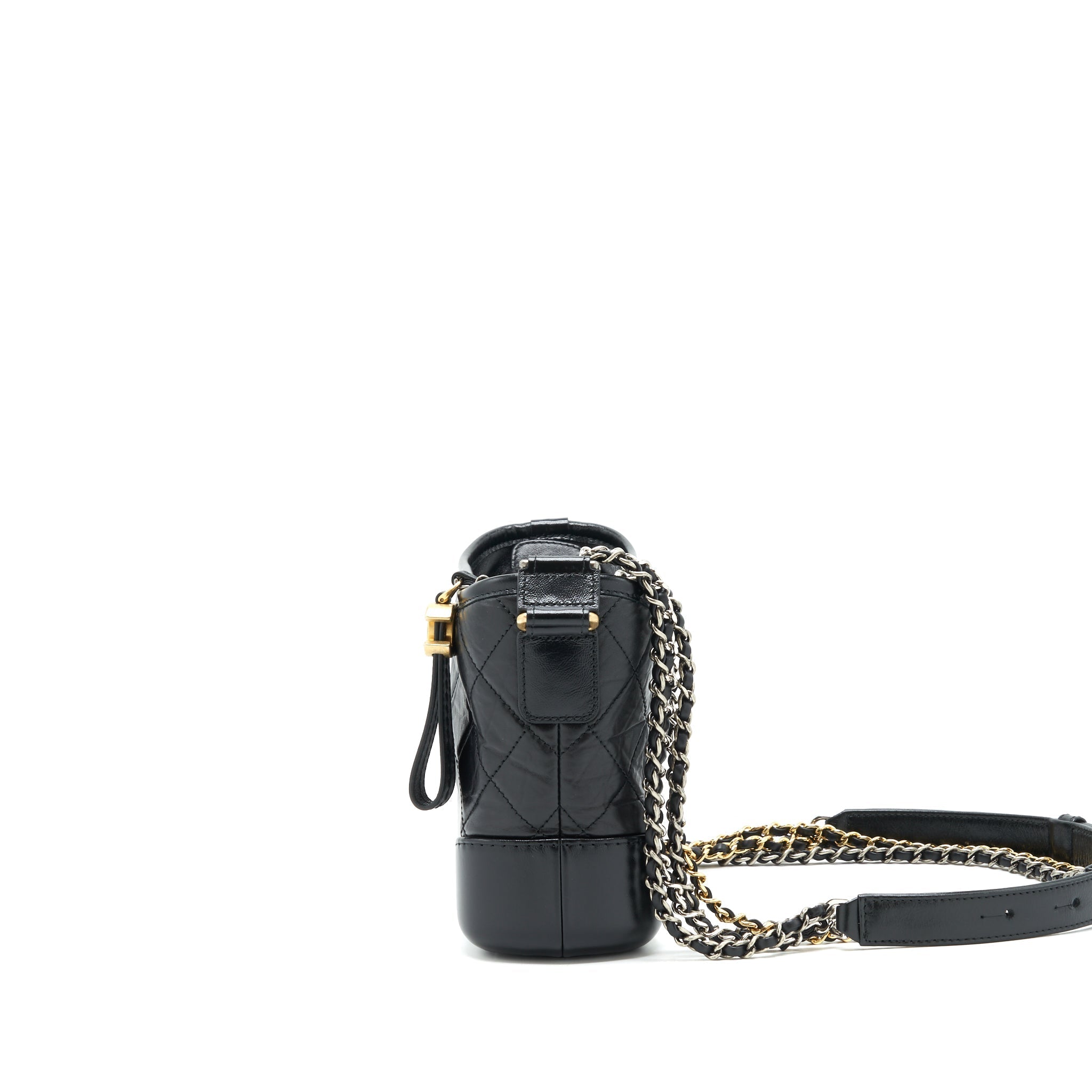 CHANEL SMALL HOBO GABRIELLE CALFSKIN BLACK GHW