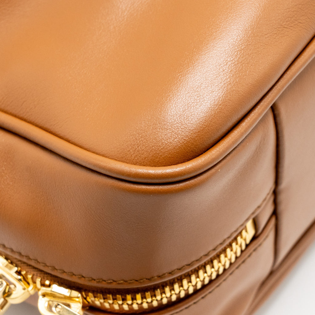MIU MIU LARGE BEAU BAG CALFSKIN COGNAC GHW