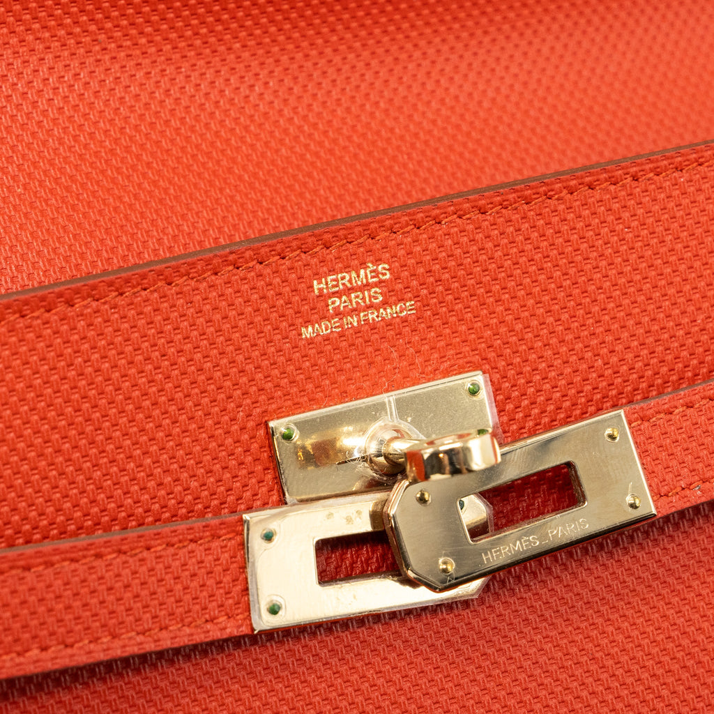 HERMES KELLY LONG WALLET GRAIN SANGUINE GHW