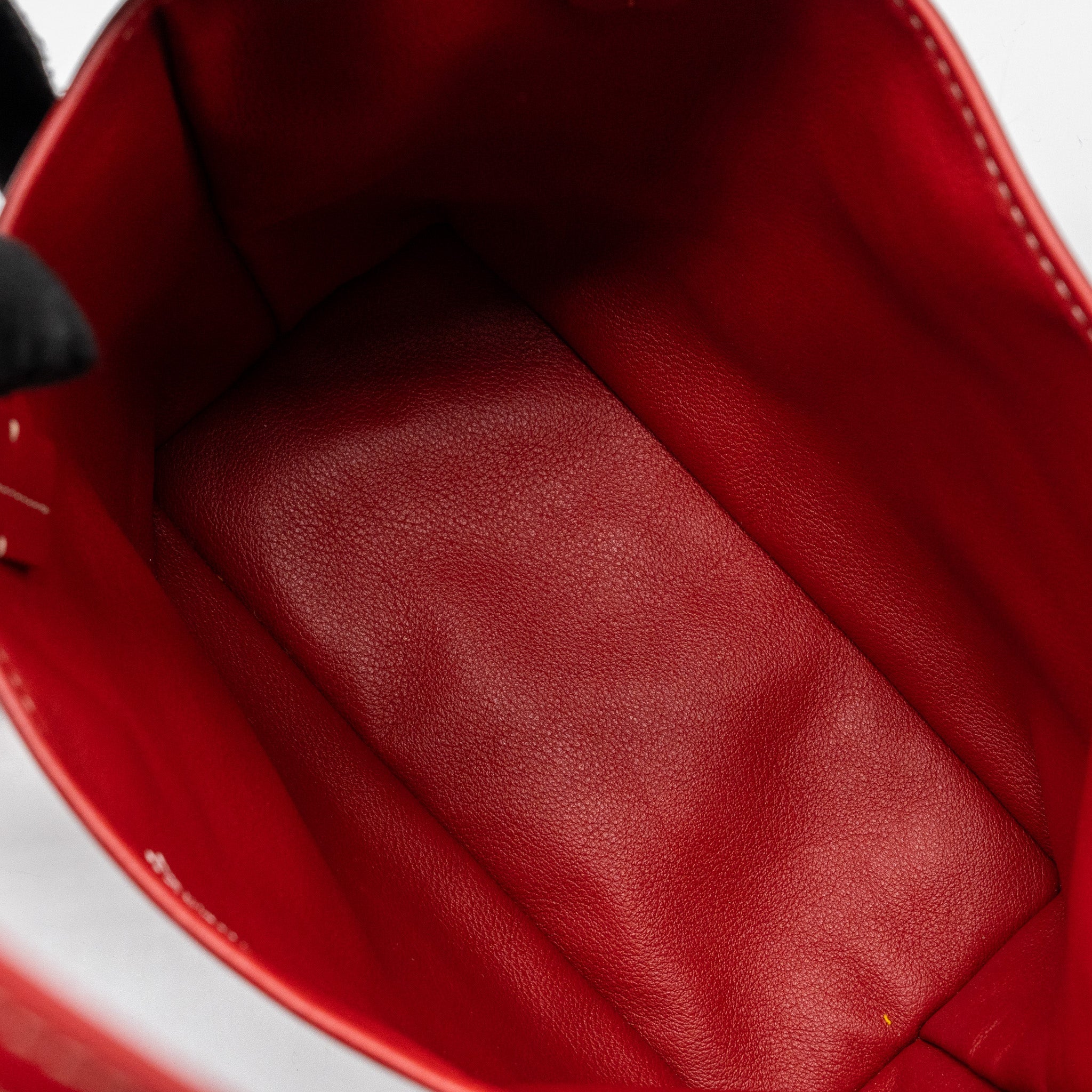 GOYARD MINI ANJOU TOTE BAG CANVAS/ CALFSKIN RED SHW