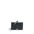 CHANEL BOY WALLET ON CHAIN CAVIAR BLACK RUTHENIUM HARDWARE (MICROCHIP)
