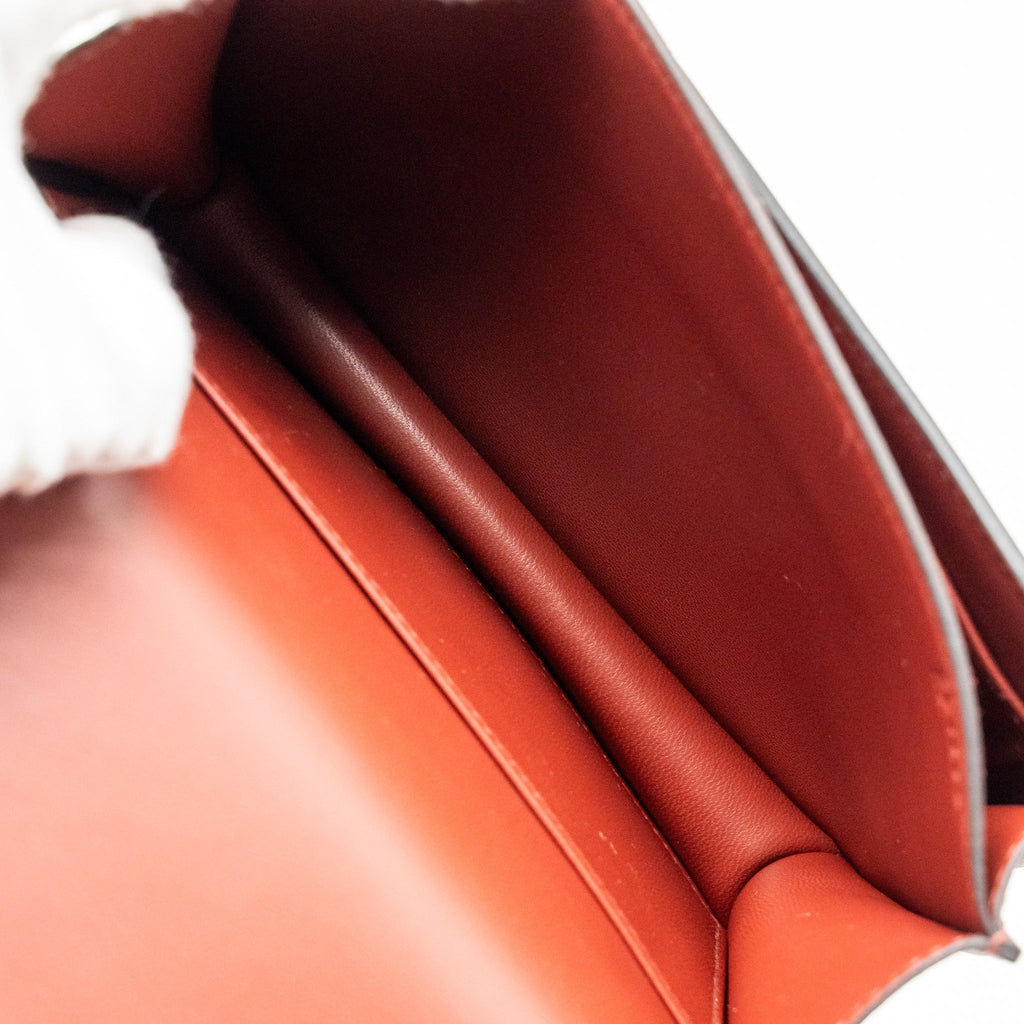 HERMES MINI CONSTANCE EVERCOLOR ROUGE H GHW
