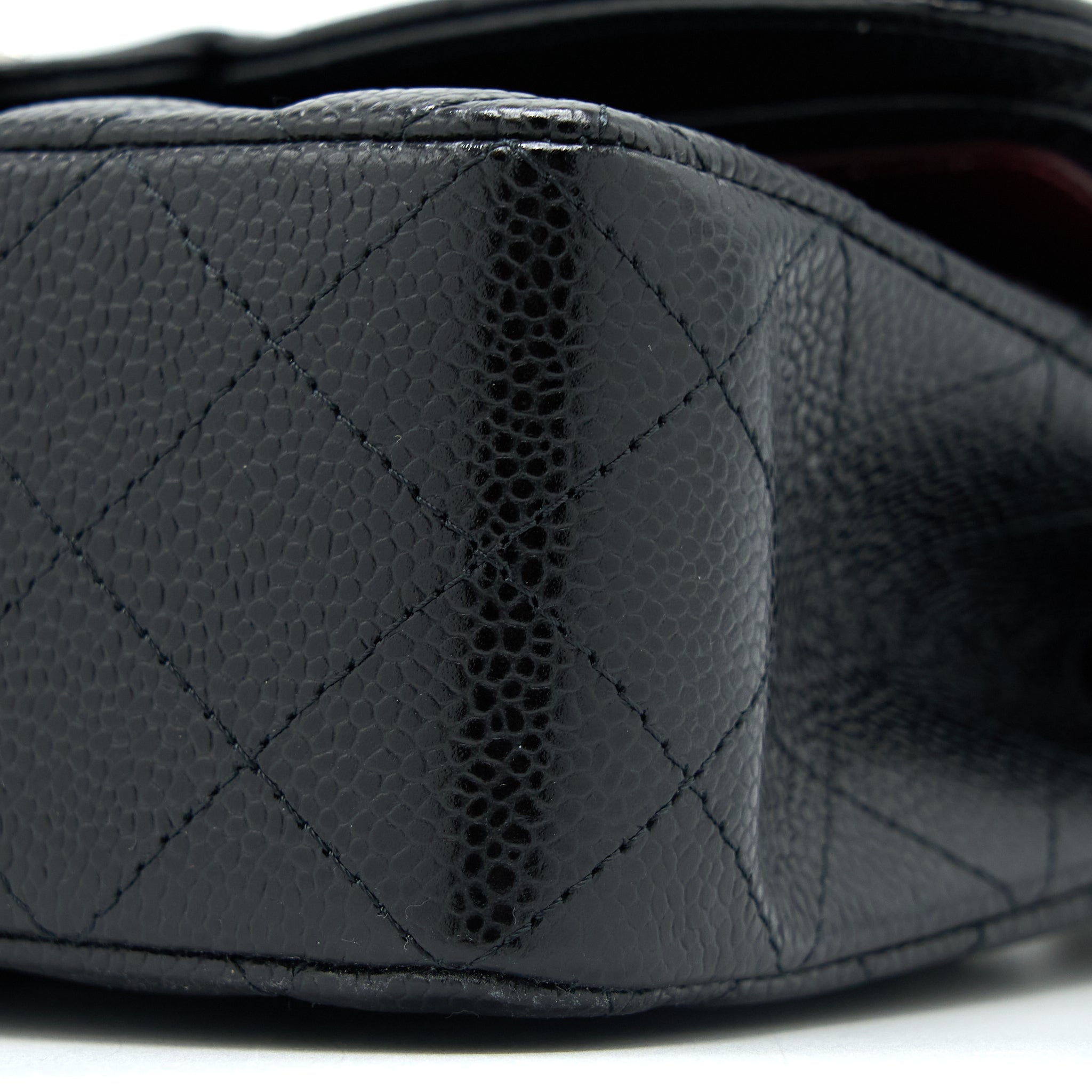 CHANEL SMALL CLASSIC FLAP BAG CAVIAR BLACK SHW