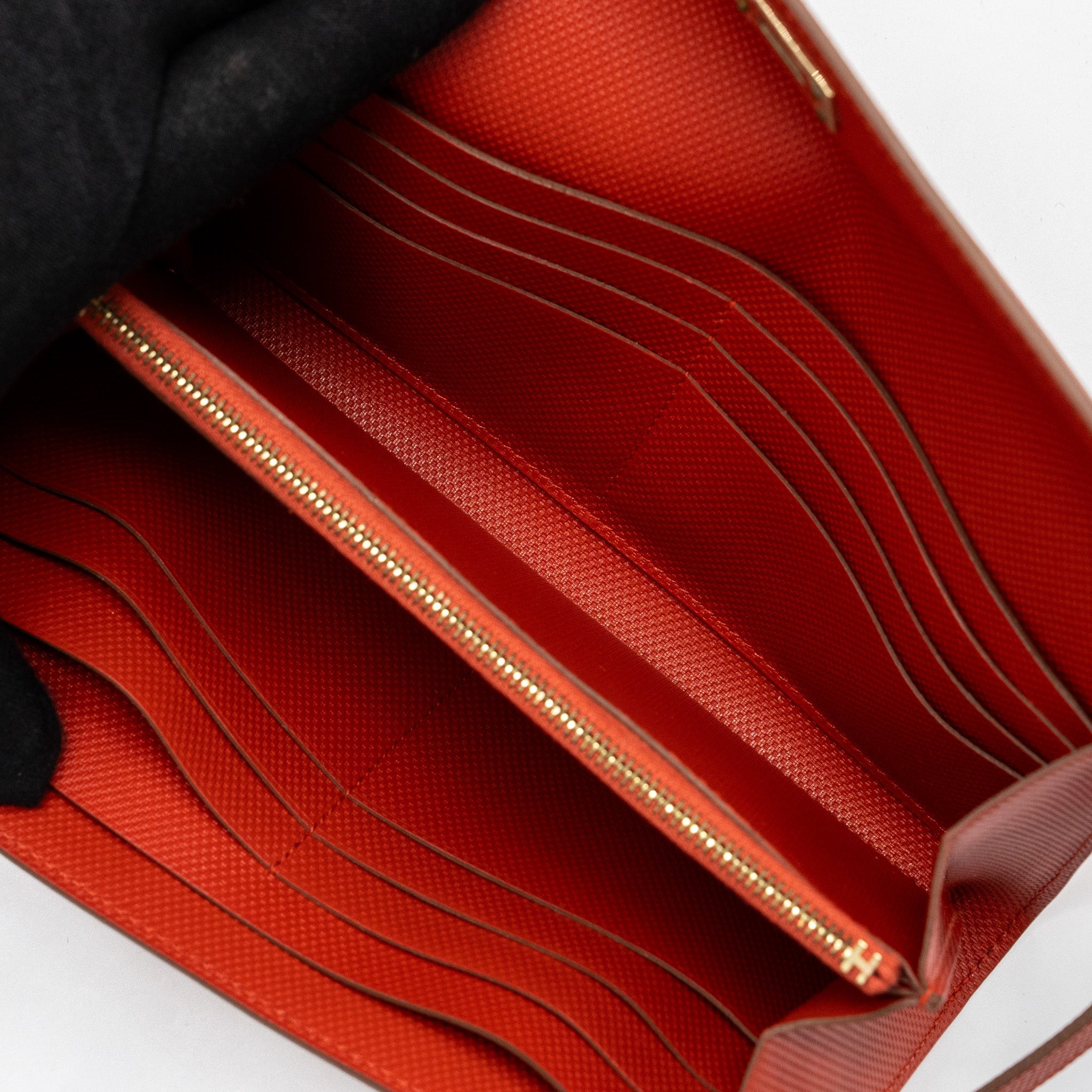 HERMES KELLY LONG WALLET GRAIN SANGUINE GHW