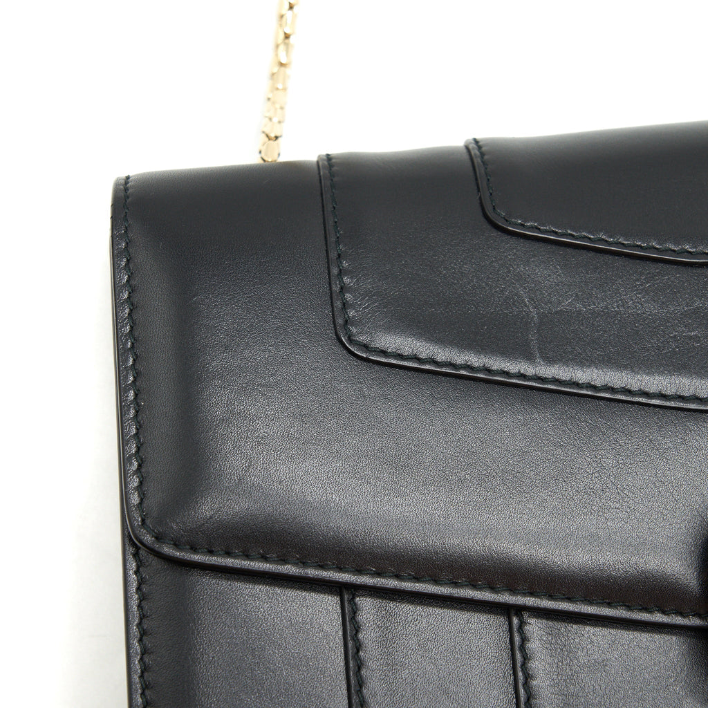 BVLGARI SERPENTI FOREVER FLAP BAG LARGE BLACK GHW