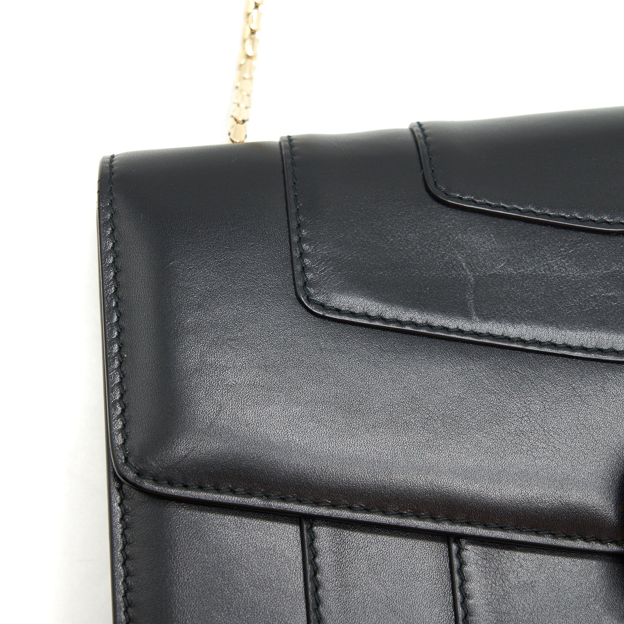 BVLGARI SERPENTI FOREVER FLAP BAG LARGE BLACK GHW
