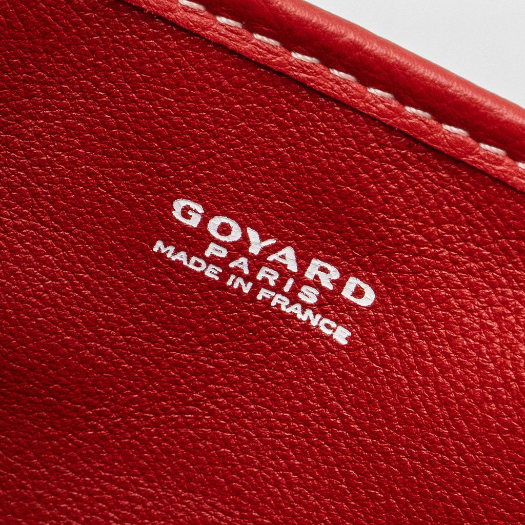 GOYARD MINI ANJOU TOTE BAG CANVAS/ CALFSKIN RED SHW