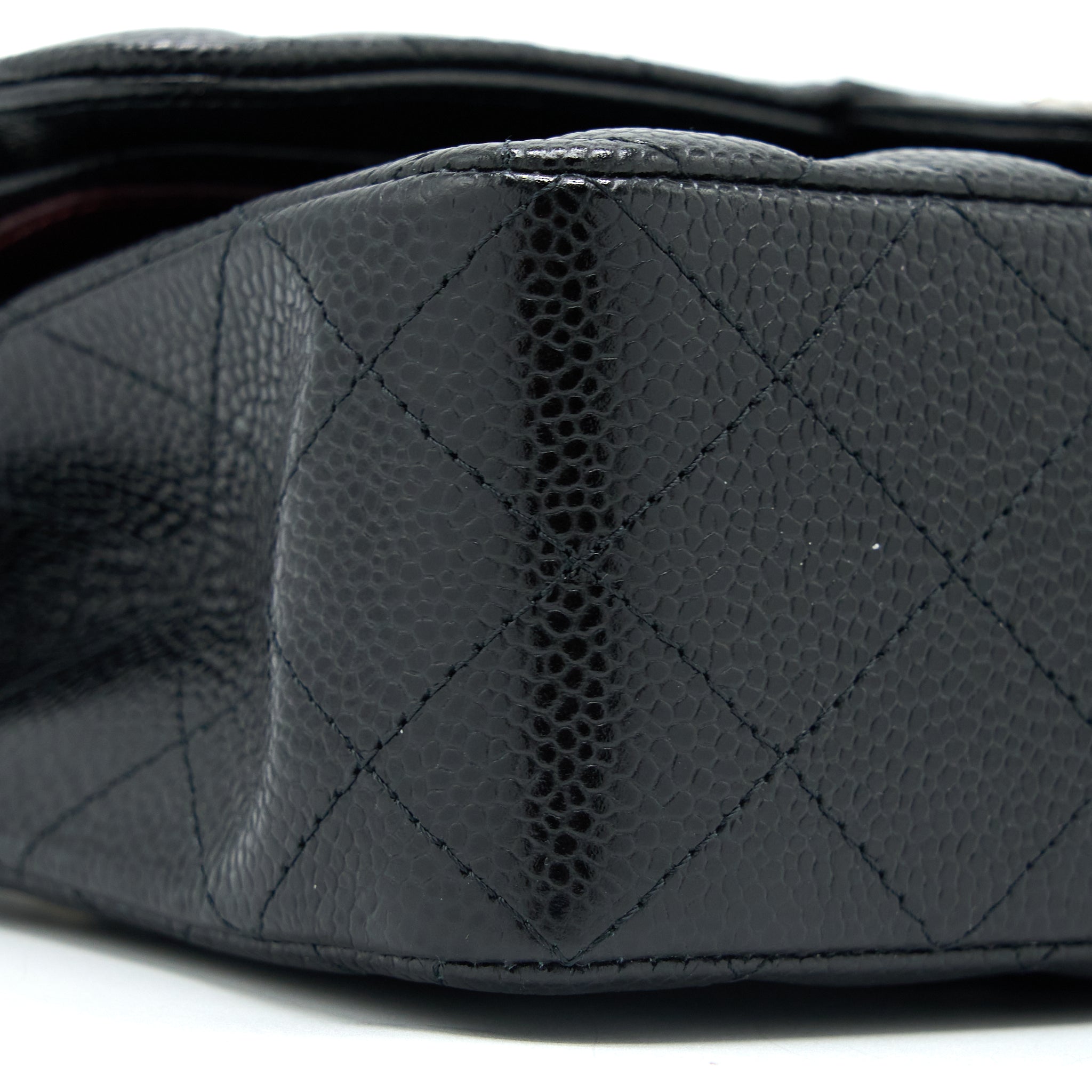 CHANEL SMALL CLASSIC FLAP BAG CAVIAR BLACK SHW