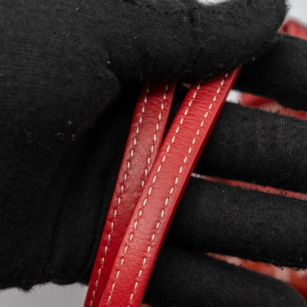 GOYARD MINI ANJOU TOTE BAG CANVAS/ CALFSKIN RED SHW